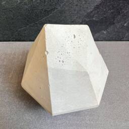 Concrete Paper Weight, Geometric Sculpture, Decor, Cement Minimalist Letter Press - thumbnail 4