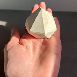 Concrete Paper Weight, Geometric Sculpture, Decor, Cement Minimalist Letter Press - thumbnail 3