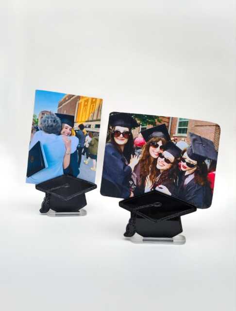 Graduation Cap Photo Holder, Class Of 2026 Gift, University College Student Dorm Decor, Degree Instax Polaroid Memory Stand Frame - image 1