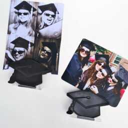 Graduation Cap Photo Holder, Class Of 2026 Gift, University College Student Dorm Decor, Degree Instax Polaroid Memory Stand Frame - thumbnail 2
