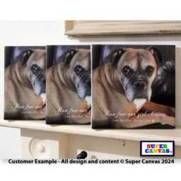 Dog Cat Pet Portrait Custom Picture Photo Hanging Wall Art Framed Canvas Print Handmade Mum Birthday Christmas Gift - thumbnail 3
