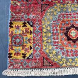 2x5 Handmade Mamluk Hallway Rug, Bohemian Home Decor - thumbnail 3