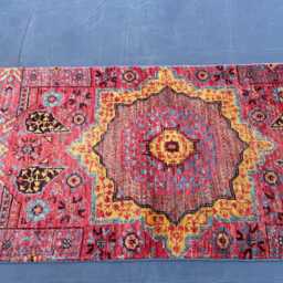 2x5 Handmade Mamluk Hallway Rug, Bohemian Home Decor - thumbnail 4