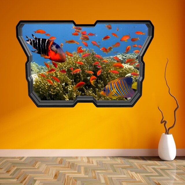 Aquarium Fishes Wall Decal Sticker Mural Poster Print Art Kids Bedroom Home Decor Av1 - image 1