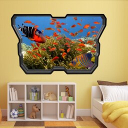 Aquarium Fishes Wall Decal Sticker Mural Poster Print Art Kids Bedroom Home Decor Av1 - thumbnail 2