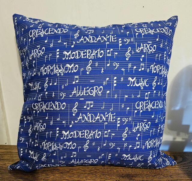 Blue Music Dynamics Pillow Cover, 14 X Decorative Cover - image 1