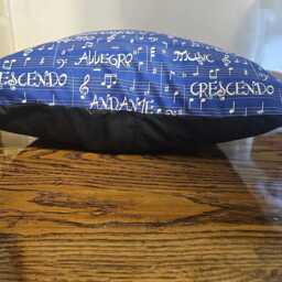 Blue Music Dynamics Pillow Cover, 14 X Decorative Cover - thumbnail 2