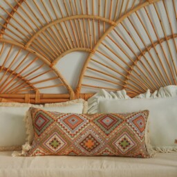 Boho Tribe Bolster With Fringe, Sofa Cushion, Decorative Pillow For Living Room, Bedroom, Modern Pillows Exclusive - thumbnail 2