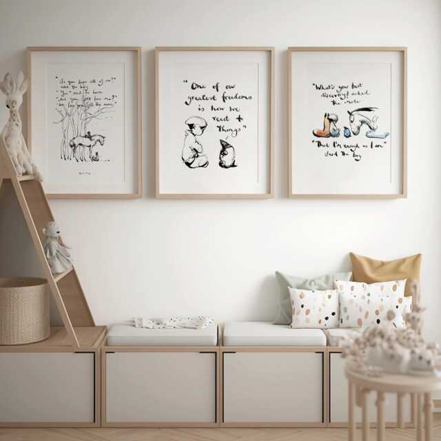 Framed Print Charlie Mackesy The Boy, Mole, Fox & Horse - Perfect For Nursery/Kids Rooms, Mental Health, Oak Frame Available - image 1