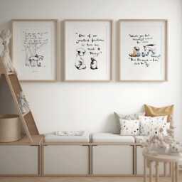 Framed Print Charlie Mackesy The Boy, Mole, Fox & Horse - Perfect For Nursery/Kids Rooms, Mental Health, Oak Frame Available - thumbnail 1