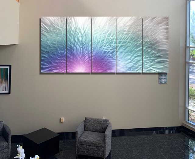 Contemporary Metal Wall Art - Abstract Aluminum Sculpture, Handmade - image 1