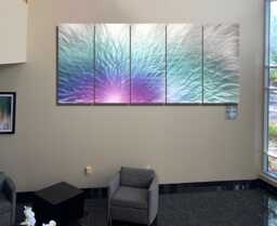 Contemporary Metal Wall Art - Abstract Aluminum Sculpture, Handmade - thumbnail 1