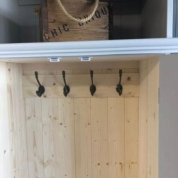 Boot Mud Room Furniture-Handmade Huge Storage & Drawers, Solid Pine Room Bench, Kent Furniture Showroom - thumbnail 3