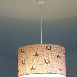 Lampshade - Pendant Light With Panda Pattern On Pink Background Ideal Gift For Christmas, Birthdays, Baby Shower, Or Nursery - thumbnail 3