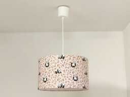 Pink Panda Pattern Pendant Lampshade - Ideal Christmas, Birthday, Baby Registry, Or Nursery Gift Idea