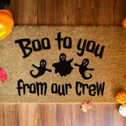 Boo To You Doormat - Halloween Decor From Our Crew Funny Welcome Mat Fall Porch Decorations - thumbnail 2