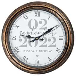 Personalised Wedding Wall Clock Custom Mr & Mrs Couple Name Glass Home Decor Present Just Married Newlyweds Anniversary Keepsake Gift Ekrc20 - thumbnail 2