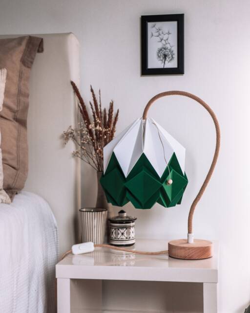 Table Lamp Kikyo With Flexible Cable & Paper Lampshade - image 1