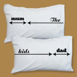 Mum The Kids Dad Family Space Invaders Pillowcase Set - Can Be Personalised With Names Of Your Choice - thumbnail 2