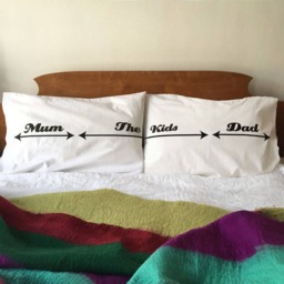 Mum The Kids Dad Family Space Invaders Pillowcase Set - Can Be Personalised With Names Of Your Choice - thumbnail 1