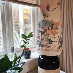 Herons in Flight Extra Tall Cone Lampshade Cotton - thumbnail 2