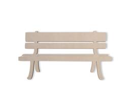 Unfinished Wooden Bench Cutout Diy Wall Art Decor - thumbnail 1
