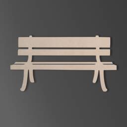 Unfinished Wooden Bench Cutout Diy Wall Art Decor - thumbnail 2