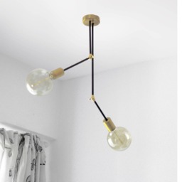 xana - Black Articulated Ceiling Lamp Industrial Modern Light Fixture - thumbnail 2