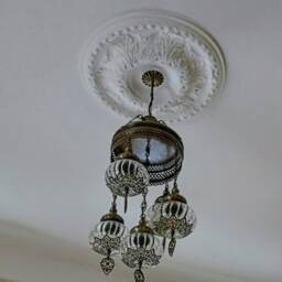 5 Glass Chandelier Lamp, Chandelier Light, Morocco Light, Morocco Lighting, Turkish Light, Morocco Lamp, Morocco Lantern, Turkey Lamp, Turkey Light - thumbnail 3