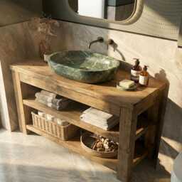 Tero Solid Wood Bathroom Vanity With Shelf - thumbnail 2