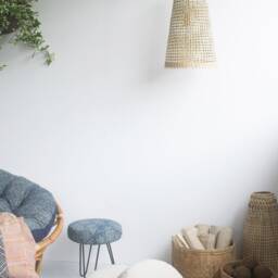 Handmade Bamboo Pendant Light, Cone Lampshade, Rustic Woven Lighting - thumbnail 2