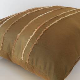 "Dark Olive Green/Tan Striped/Teal Silk With Flower Embroidery Decorative Throw Pillow Cover Set Of Three, 20""x20"", 16""x16"", 12""x16" - thumbnail 4