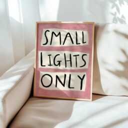 Small Lights Only Unframed Print - Living Room Prints Bold Posters Decor Bedroom Pink Art - thumbnail 3