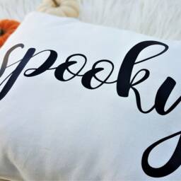 Halloween Spooky Pillow, Boho Halloween Halloween, Black & White Halloween, Minimalist - thumbnail 3