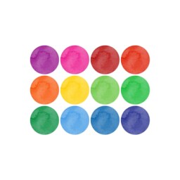 Rainbow Polka Dot Wall Decals Watercolor Nursery Decor - Pack Of 48 - thumbnail 2