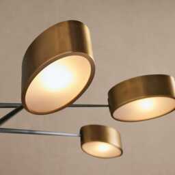 Mid Century Brass Sputnik Chandelier, 6-Light Italian Modern Ceiling Light, Vintage Style Starburst Light Fixture For Living Room & Dining - thumbnail 3