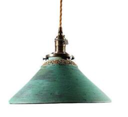 style#034 Lighting, Green Patina, Hanging Pendant Lamp, Kitchen Island Light - thumbnail 2