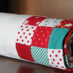 Baby Girl Quilt, Modern Blanket, 35x41 Ready To Ship - thumbnail 2
