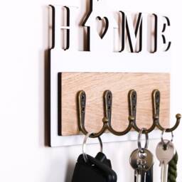 Key Holder With Hooks, Keys, New Home, Couples Gift, Home Hook Organisation - thumbnail 3