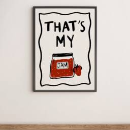 That's My Jam Unframed Print - Funny Pun Prints Posters Art Food Kitchen Quirky Wall Decor - thumbnail 3