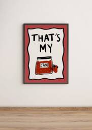 That's My Jam Unframed Print - Funny Pun Prints Posters Art Food Kitchen Quirky Wall Decor - thumbnail 1
