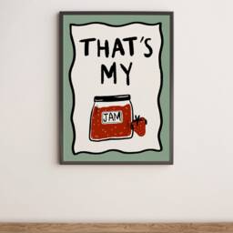That's My Jam Unframed Print - Funny Pun Prints Posters Art Food Kitchen Quirky Wall Decor - thumbnail 2