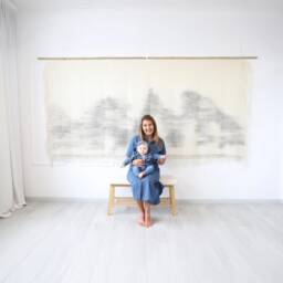 O'mua - Extra Large Dip Dye Textile Art Macrame Giant Wall Hanging Wabi Sabi Natural Woven Wool Tapestry Japandi Decoration