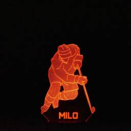 Personalised Ice Hockey Player Led Night Light Nhl Sports Decor - thumbnail 4