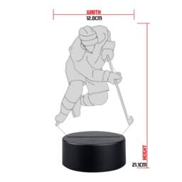 Personalised Ice Hockey Player Led Night Light Nhl Sports Decor - thumbnail 2