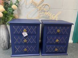 Moroccan Painted Bedside Tables