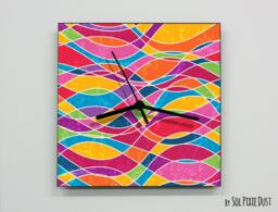 Colorful Abstract Seamless Pattern Wall Clock