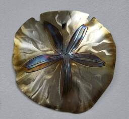 Stainless Steel Sand Dollar Wall Art, Metal Dollar, Ocean Decor, Beach House, Outdoor Patio Lover