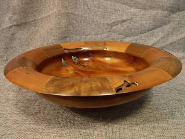 Cherry & Black Walnut Pedestal Bowl - image 1