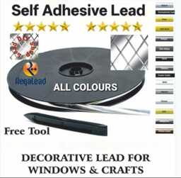 Self Adhesive Lead Strip For Windows & Crafts All Colours Genuine Regalead Diy - thumbnail 1